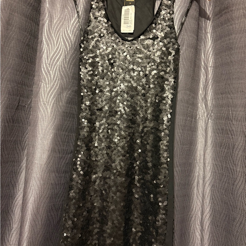 Vero Moda Black Mini Sequence Dress